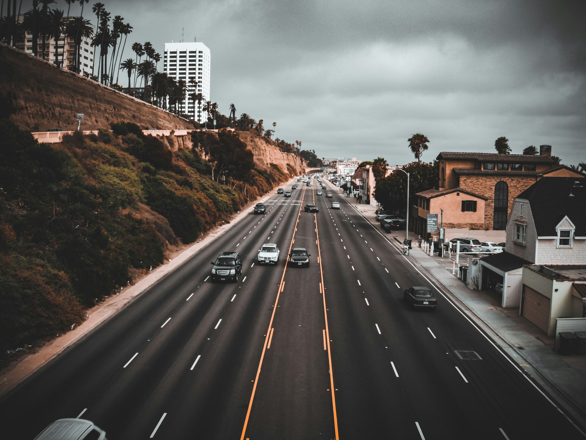 Pacific Coast Highway. Santa Monica, California. Los Angeles.